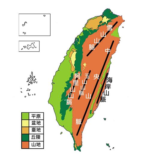 山脈分布圖|閱讀山脈—臺灣的山脈與地質